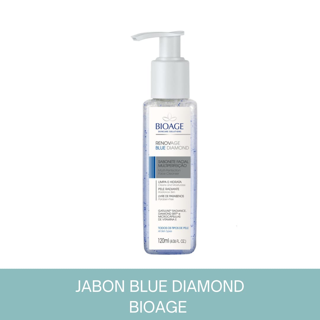 BIOAGE Jabón Blue Diamond. Con vitamina E